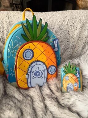 Loungefly SpongeBob Bikini Bottom Backpack and Wallet